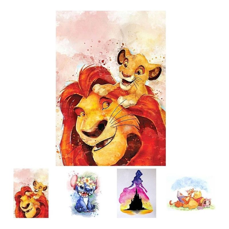 GENERICO - Kit de Bordado Pintura Diamante 5D de Disney - 40x30 cm