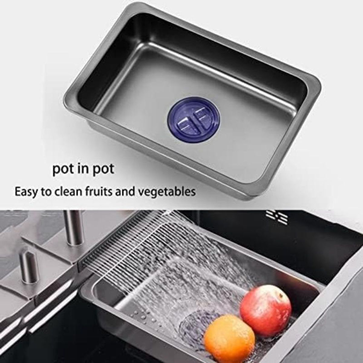 GENERICO - Combo Lavaplatos Empotrado 80x45cm Acero Inoxidable Completo