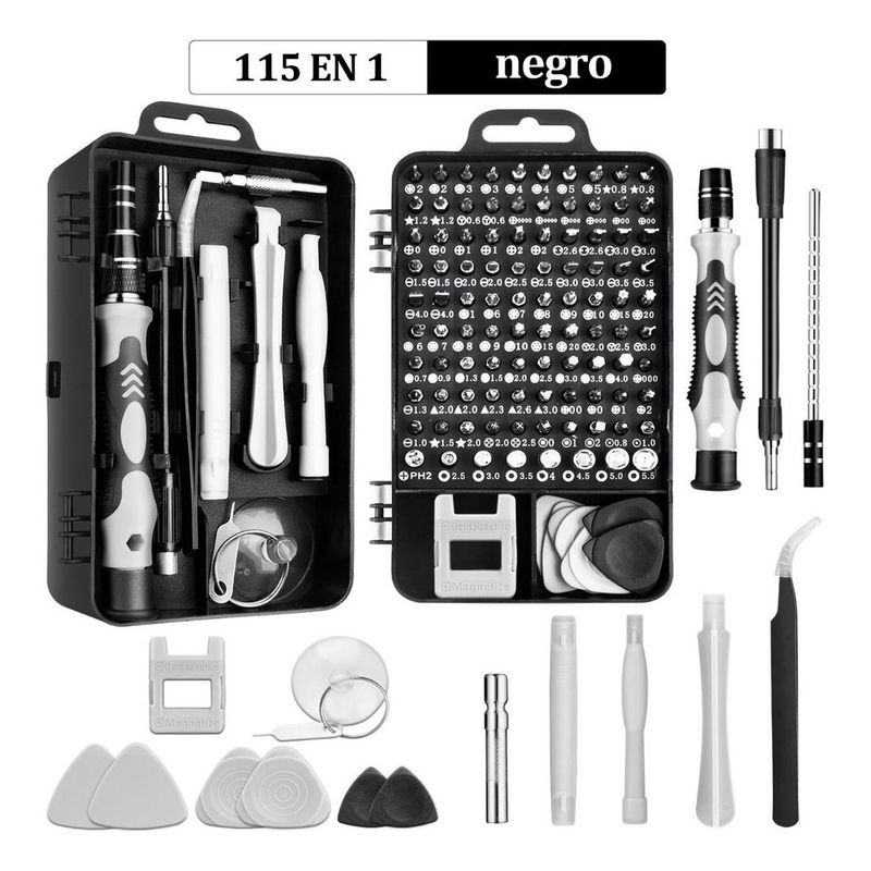 GENERICO - Juego de Destornilladores de Precisión 115 en 1 con Accesorios