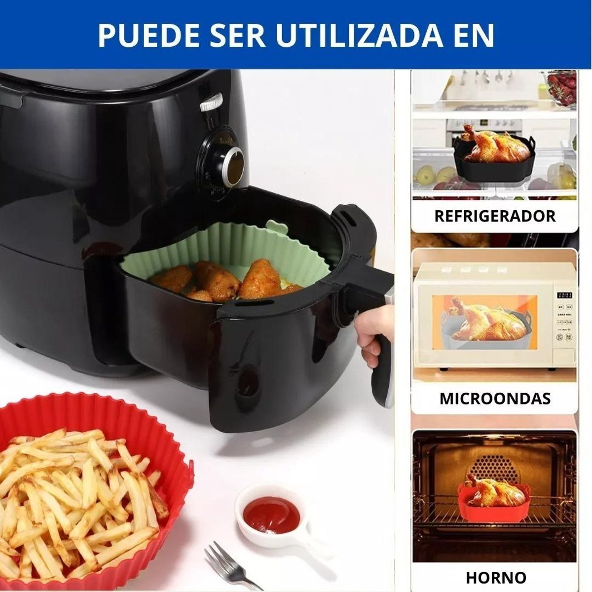 GENERICO - Moldes de Silicona para Freidora de Aire - Set de 2