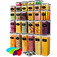 GENERICO - Juego de 28 Recipientes Herméticos para Almacenamiento de Alimentos