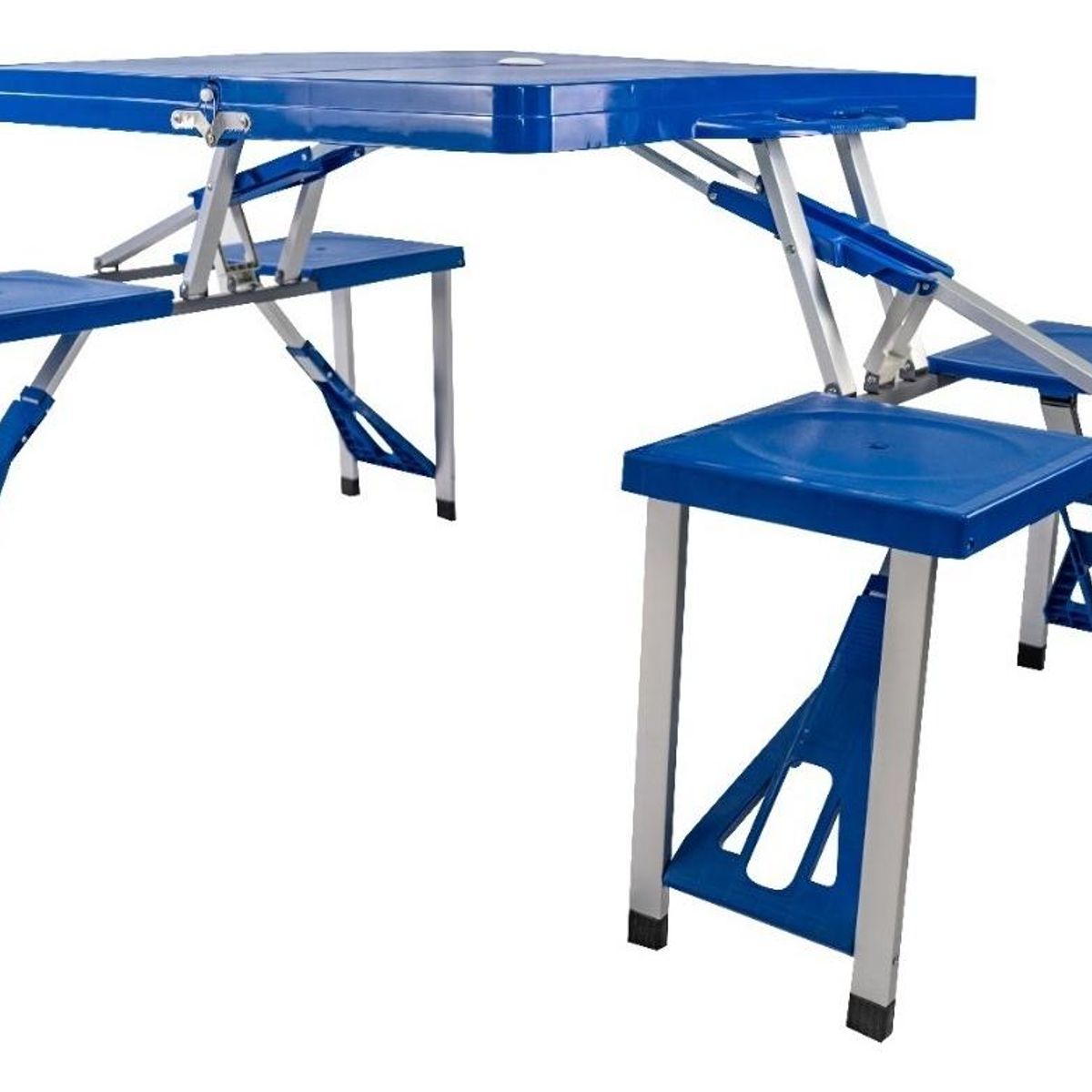GENERICO - Mesa de Camping Plegable con 4 Asientos y Transporte Fácil