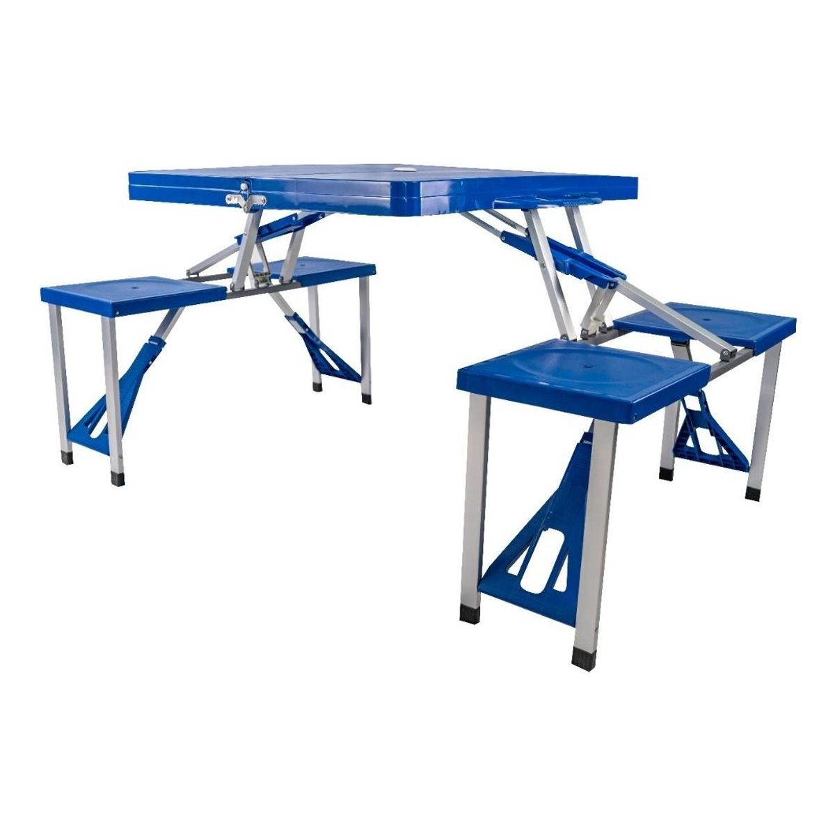 GENERICO - Mesa de Camping Plegable con 4 Asientos y Transporte Fácil