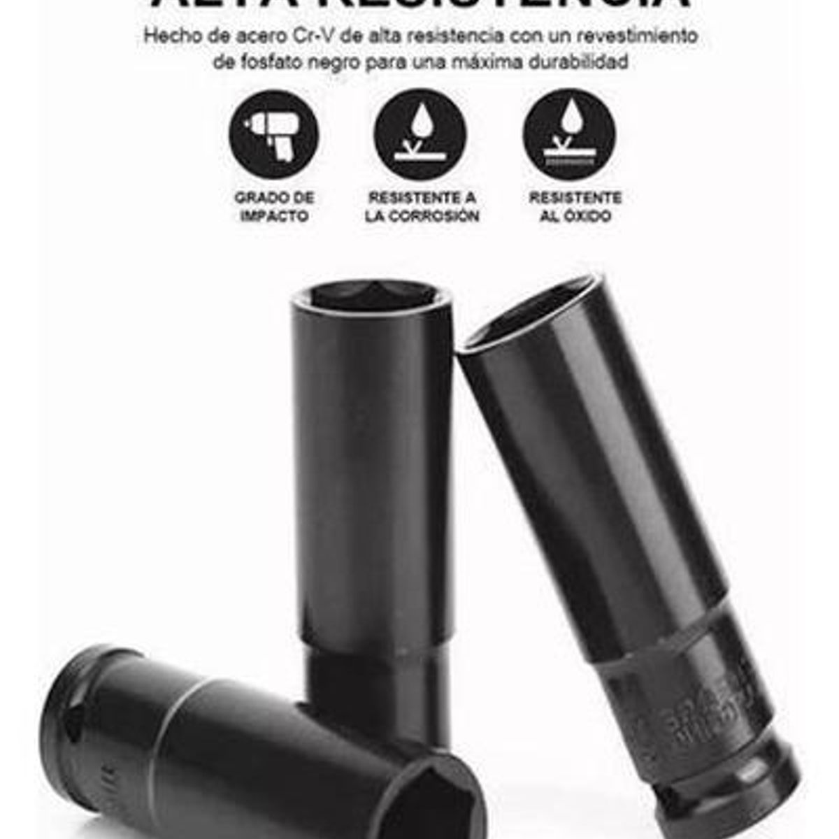 GENERICO - Juego de Dados de Impacto de 10 Piezas 10-24 mm