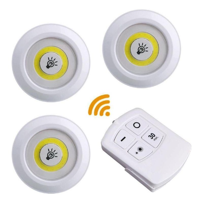 GENERICO - Juego de 3 Luces LED Portátiles Inalámbricas