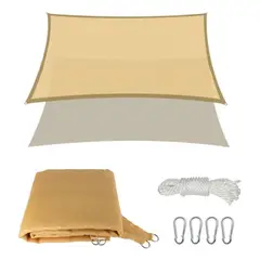 GENERICO - Toldo Vela Sombreadora Rectangular 3x3 m Beige UV