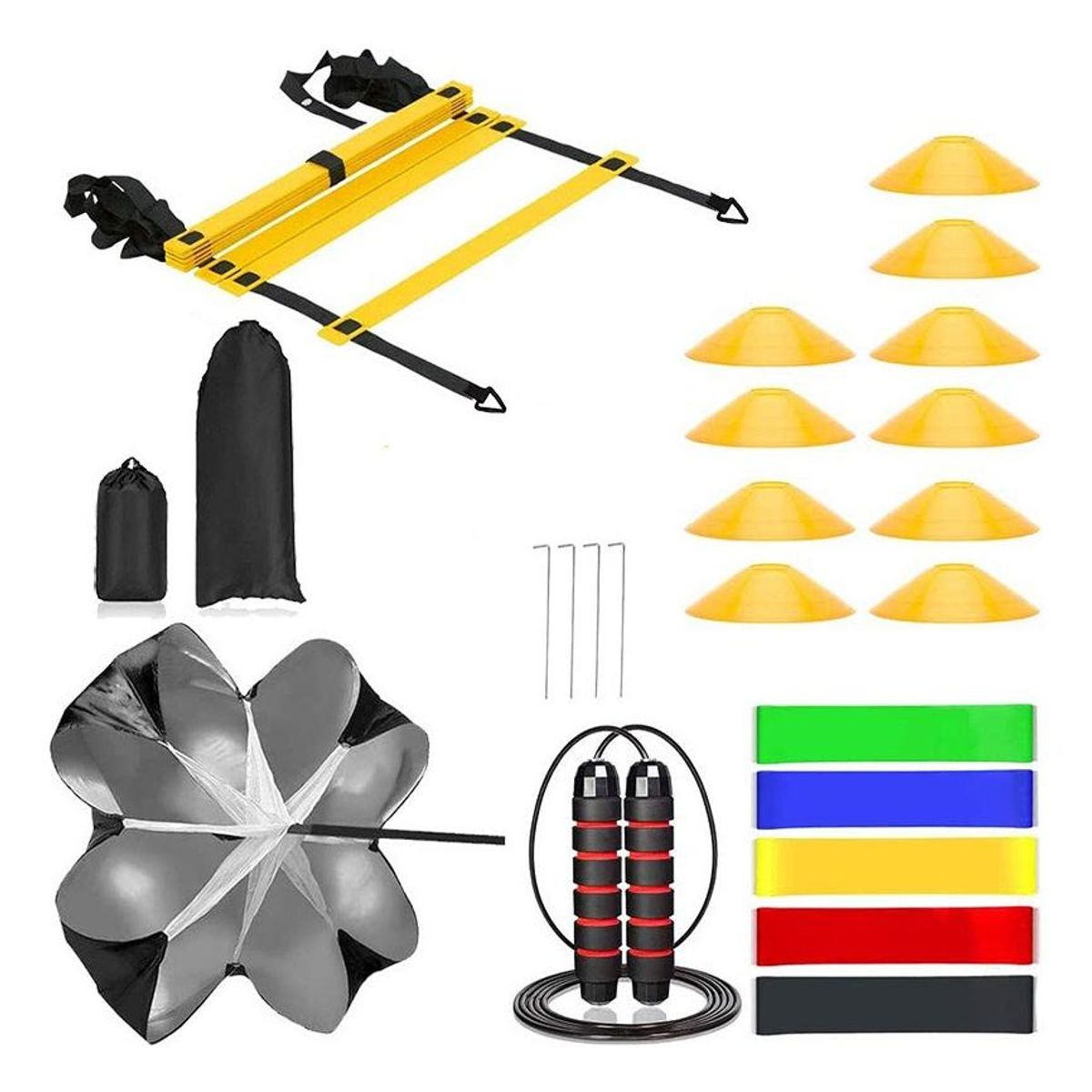 GENERICO - Set de Entrenamiento de Fútbol con Escalera de Agilidad