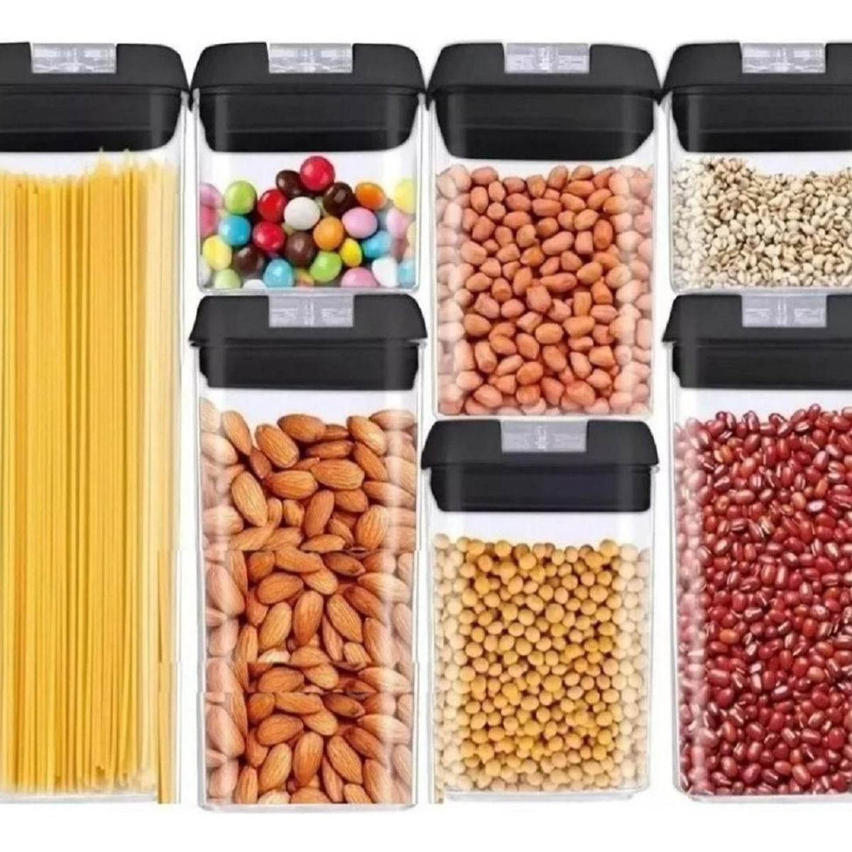 GENERICO - Set de 7 Contenedores de Alimento con Tapa Hermética