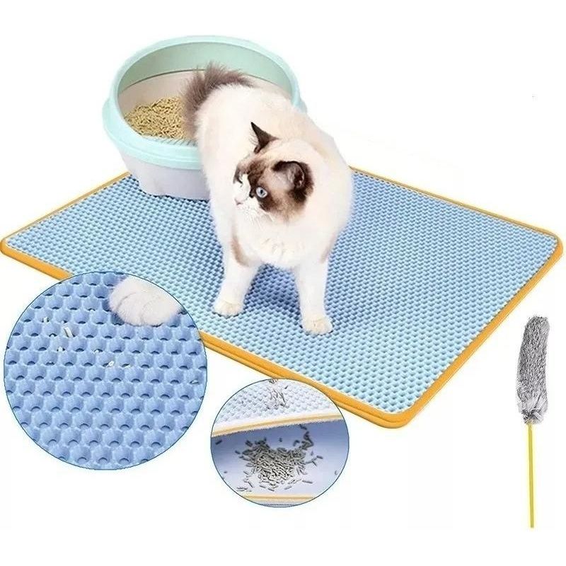 GENERICO - Alfombra Atrapa Arena Impermeable para Gatos - 55x40 cm