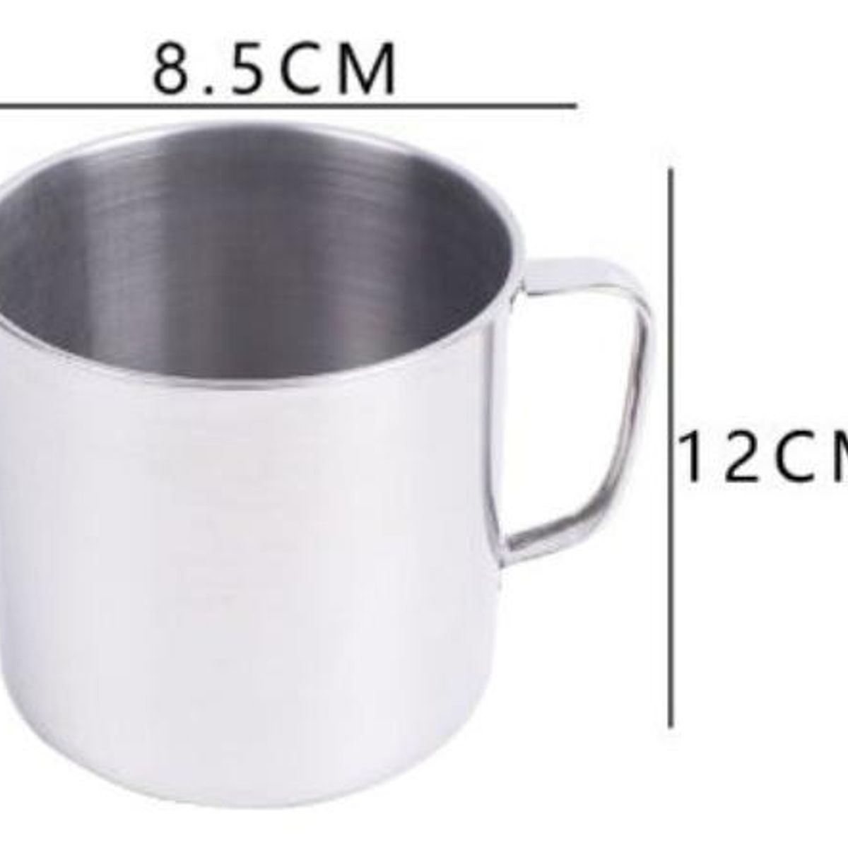 GENERICO - Taza de Cubierta de Acero Inoxidable de 9 Cm