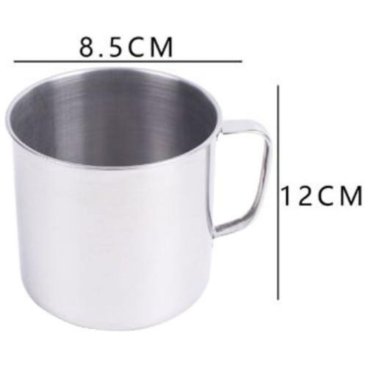 GENERICO - Taza de Cubierta de Acero Inoxidable de 9 Cm