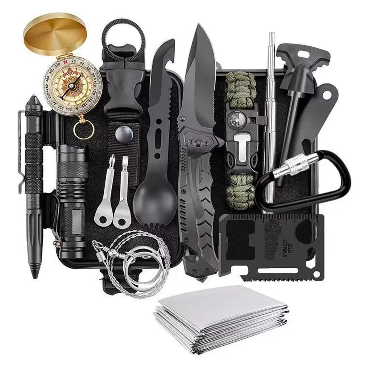 GENERICO - Kit de Supervivencia para Camping y Aventuras al Aire Libre