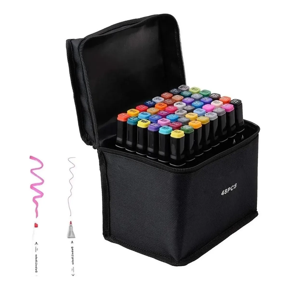 GENERICO - Set de 48 Marcadores Acuarelables Doble Punta Profesional