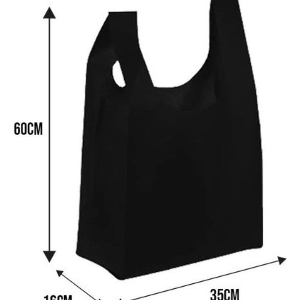 GENERICO - Pack de 500 Bolsas Ecológicas Reutilizables TNT 60x35 cm
