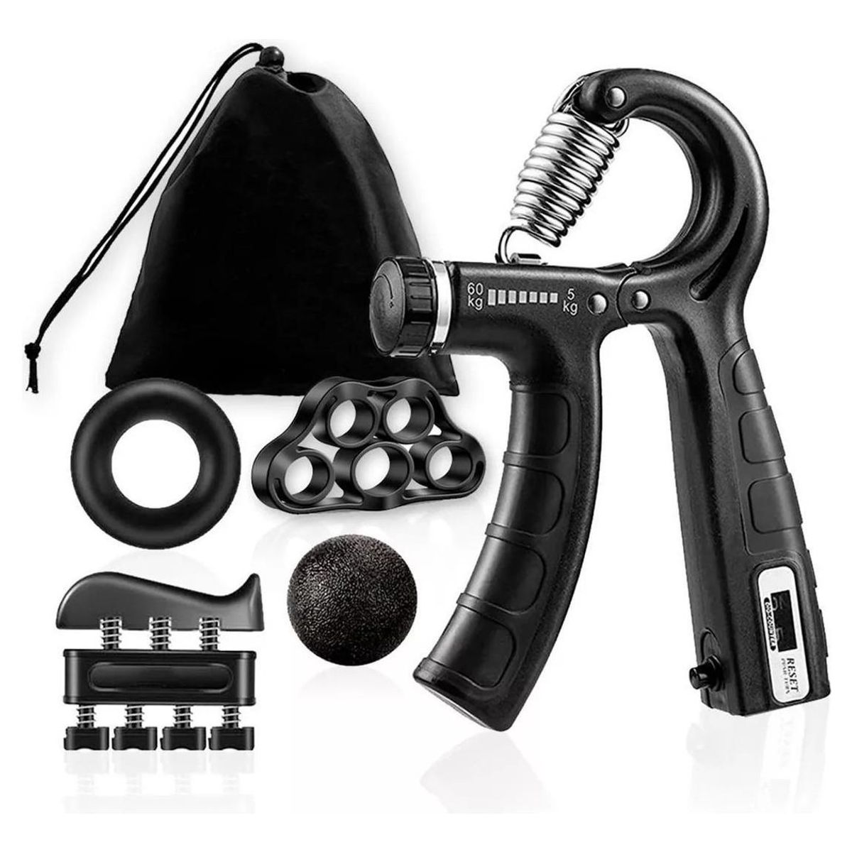 GENERICO - Kit de Fortalecimiento de Mano y Antebrazo 5 en 1.