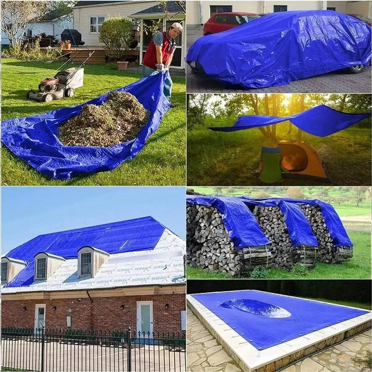 GENERICO - Carpa Toldo Lona Impermeable 4x5 Mts para Vehículos