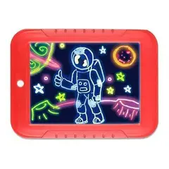 GENERICO - Pizarra Mágica LED para Niños con Plumones de Colores