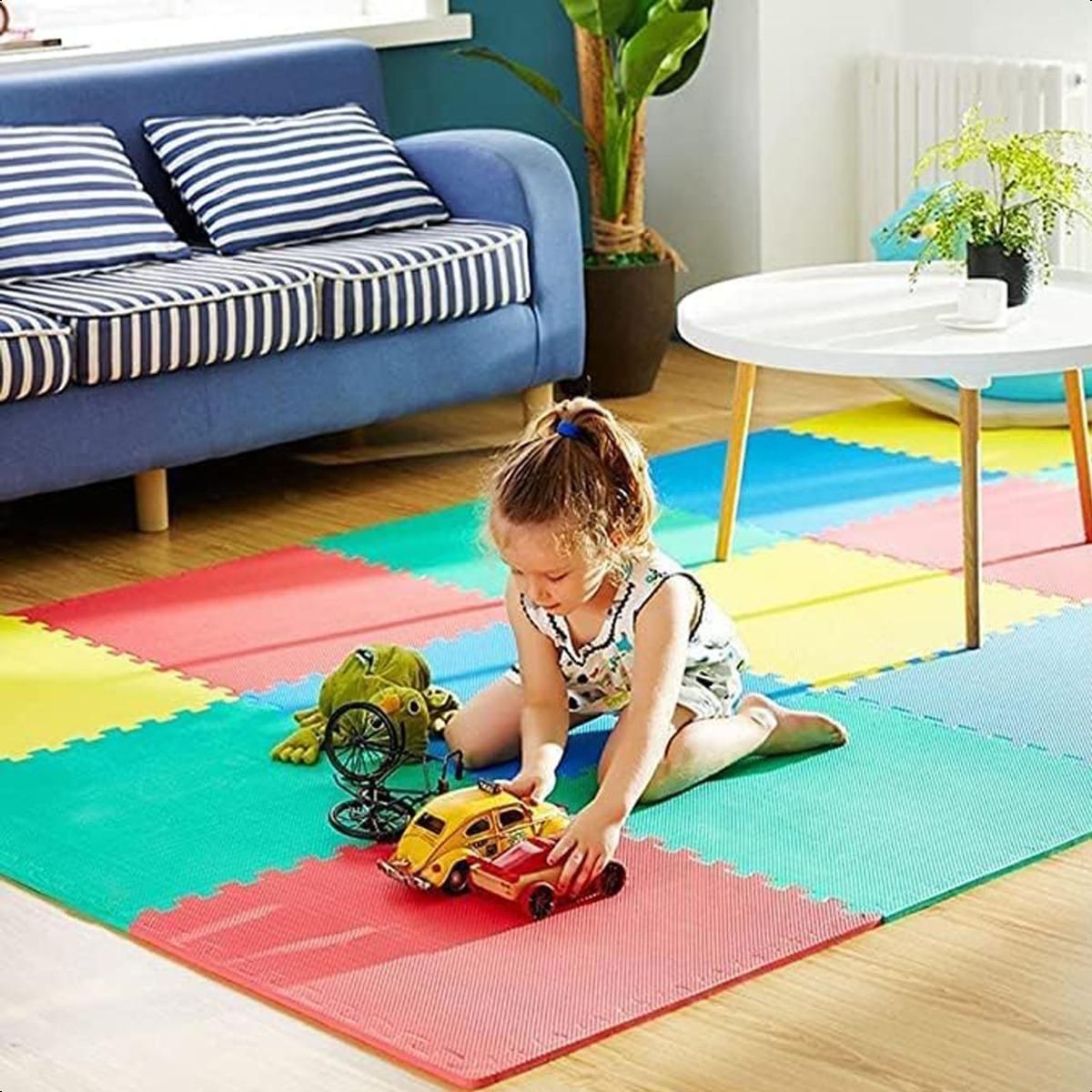 GENERICO - Pack de 8 Baldosas de Goma EVA Antigolpes 60x60 cm