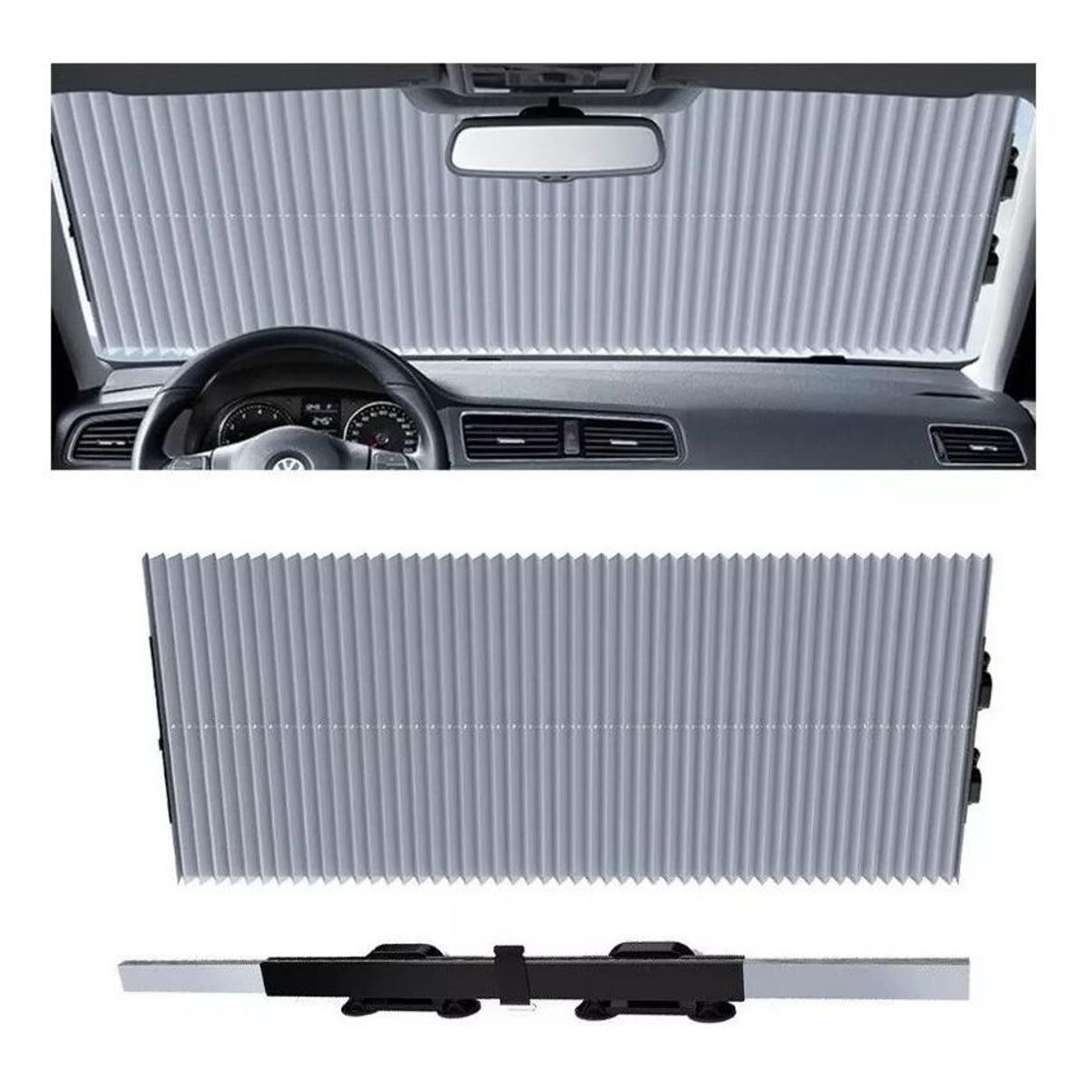 GENERICO - Parasol Retráctil para Auto - Sombrilla de Parabrisas 140x60cm