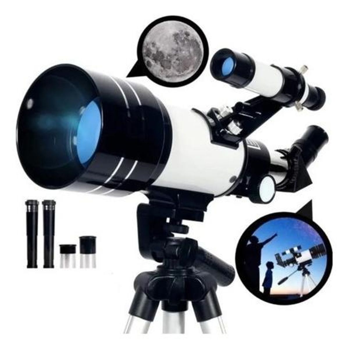 GENERICO - Telescopio Monocular Astronómico Profesional F30070M con Trípode