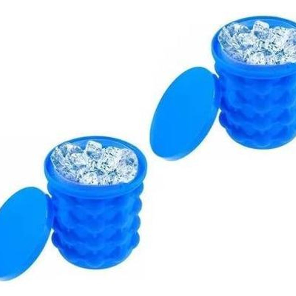 GENERICO - Pack de 2 Cubetas Hieleras de Silicona para Moldear Hielo Fácilmente