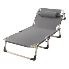 GENERICO - Cama de Camping Plegable con Soporte Inclinado