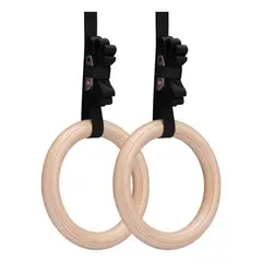GENERICO - Anillas Olímpicas de Madera para Fitness y Calistenia