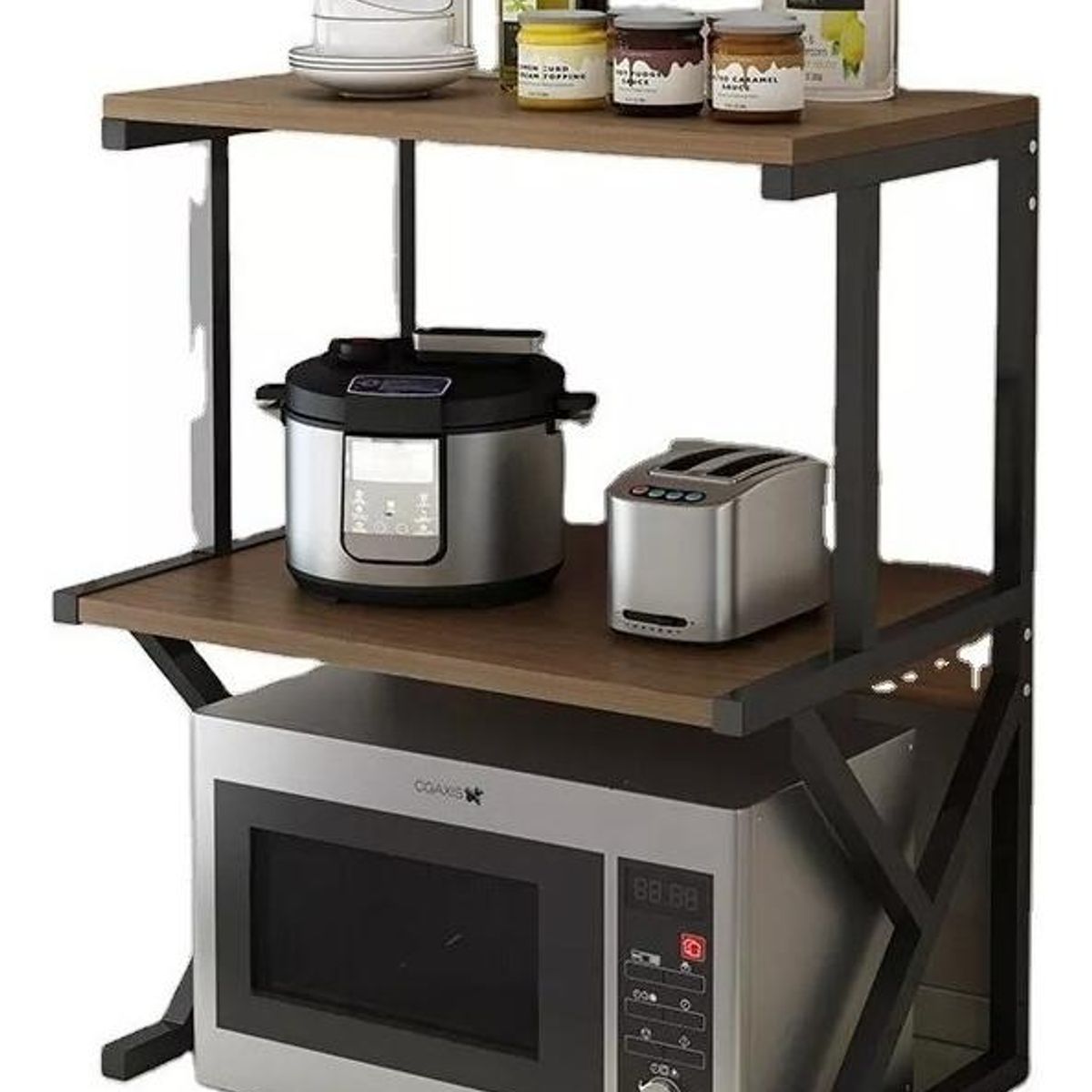 GENERICO - Estante Organizador de Cocina para Microondas con 2 Niveles