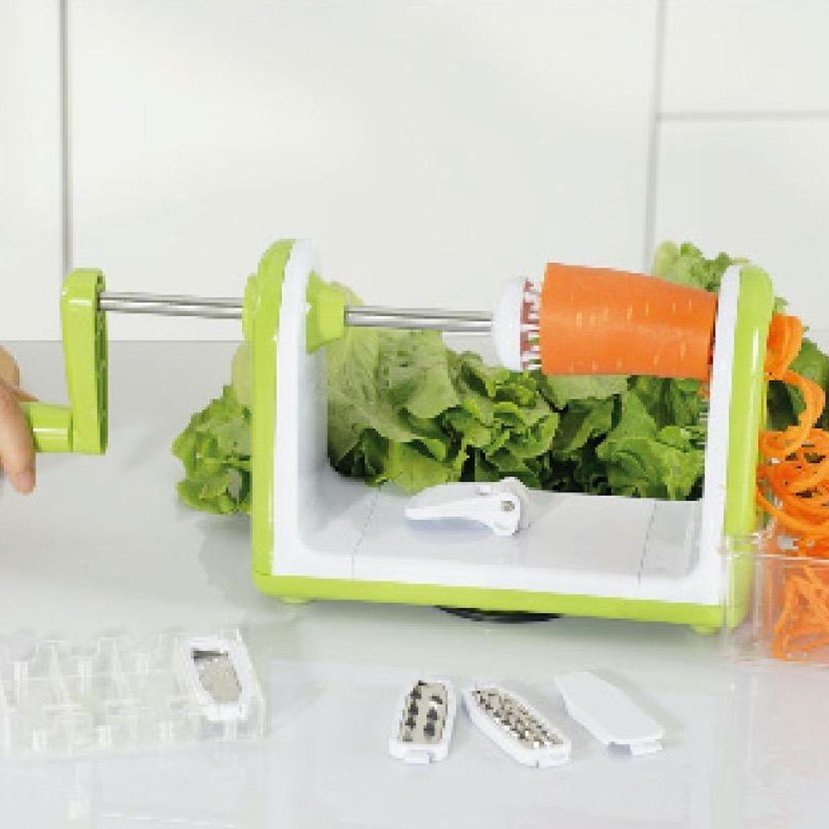 GENERICO - Cortador de Verduras en Espiral con 5 Cuchillas Inoxidable.