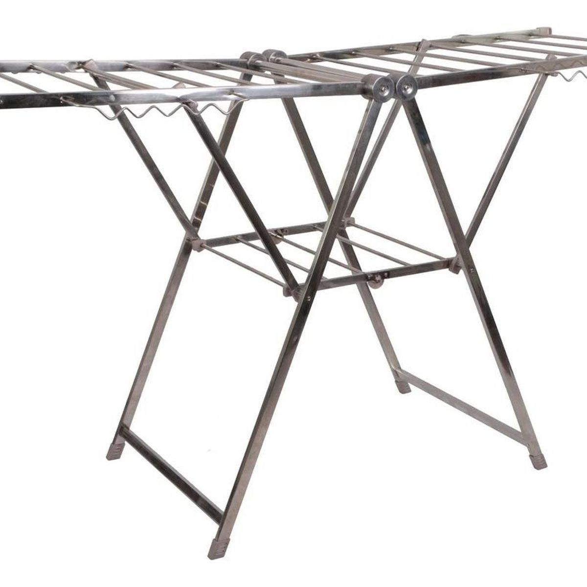 GENERICO - Tendedero Plegable de Acero Inoxidable 150 cm