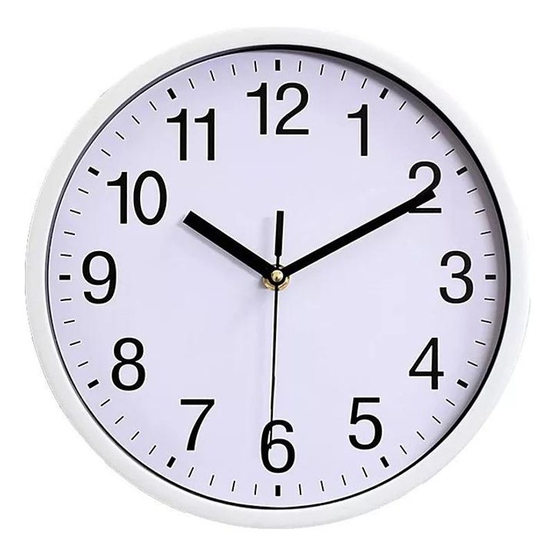 GENERICO - Reloj de Pared Moderno Silencioso 30cm Blanco