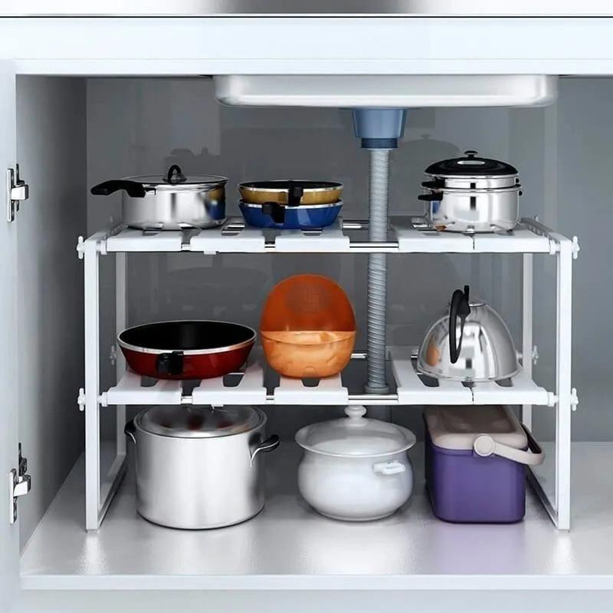 GENERICO - Estante Ajustable Multiuso Organizador para Cocina y Baño