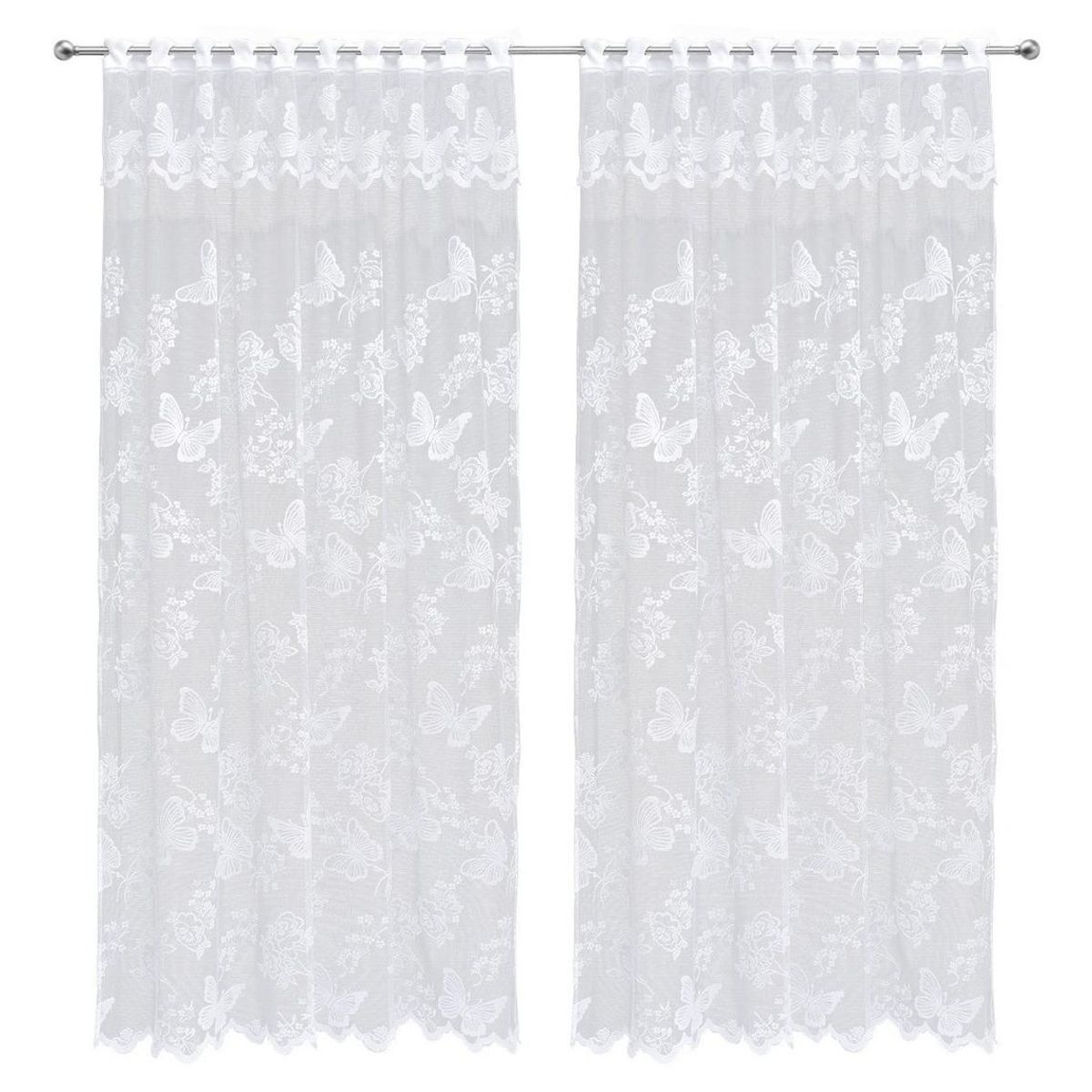 GENERICO - Set de Visillo Elegante de 2 Paños - 3 Mts