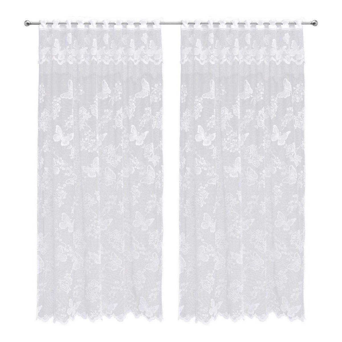 GENERICO - Set de Visillo Elegante de 2 Paños - 3 Mts