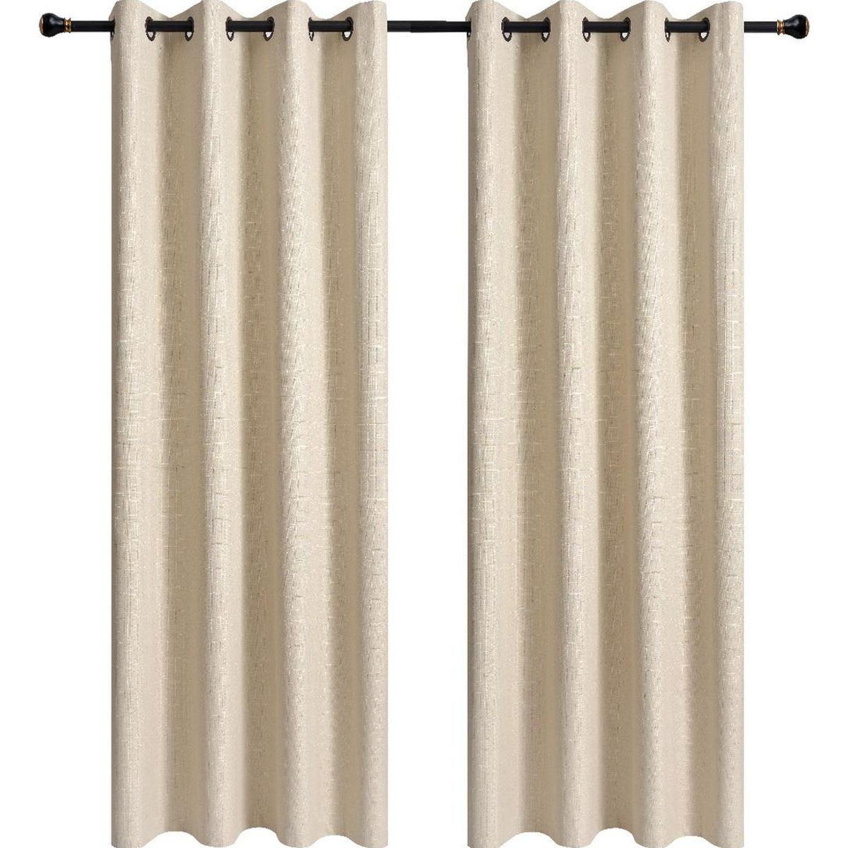 GENERICO - Cortina Térmica Lino Blackout Engomado 140x220 cm