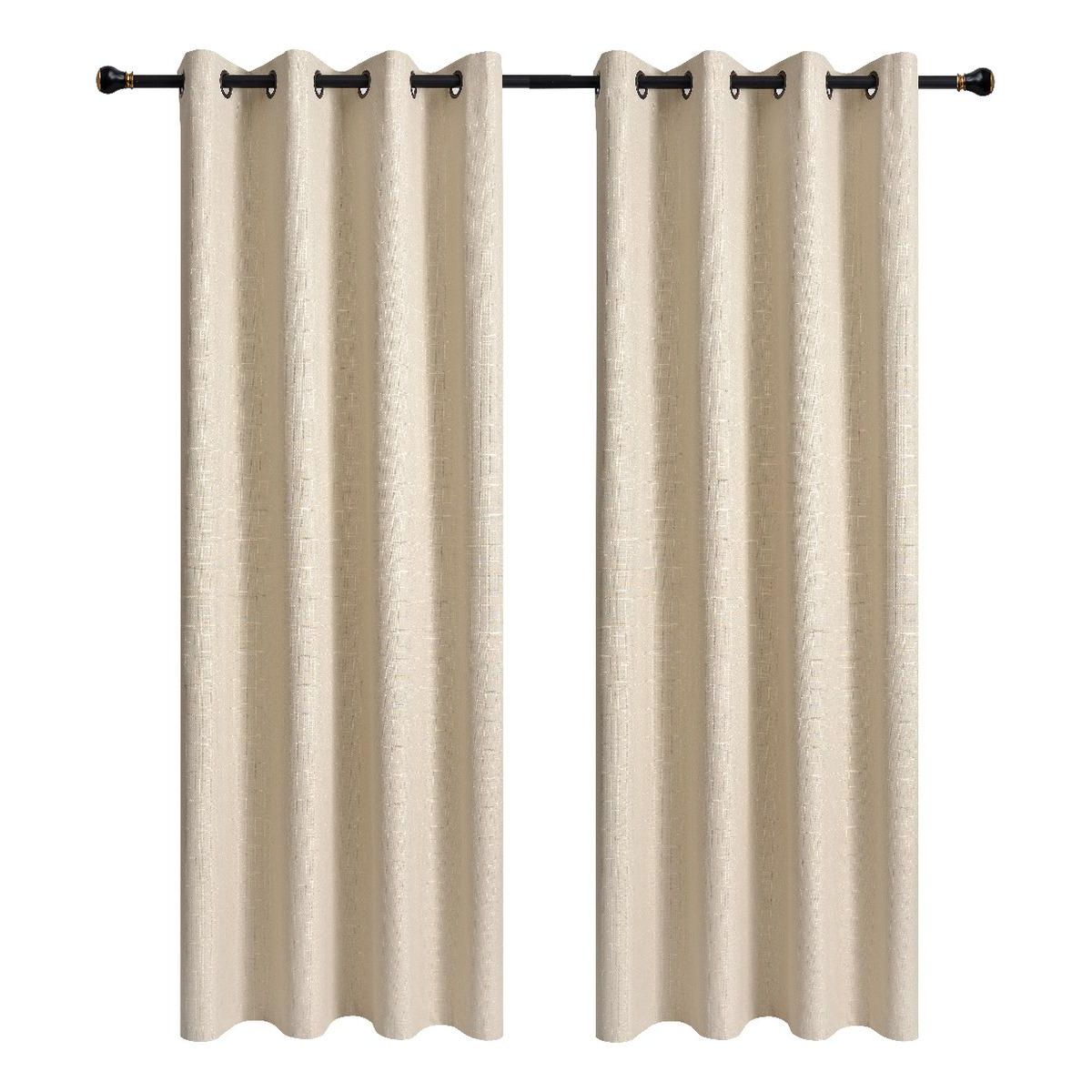 GENERICO - Cortina Térmica Lino Blackout Engomado 140x220 cm