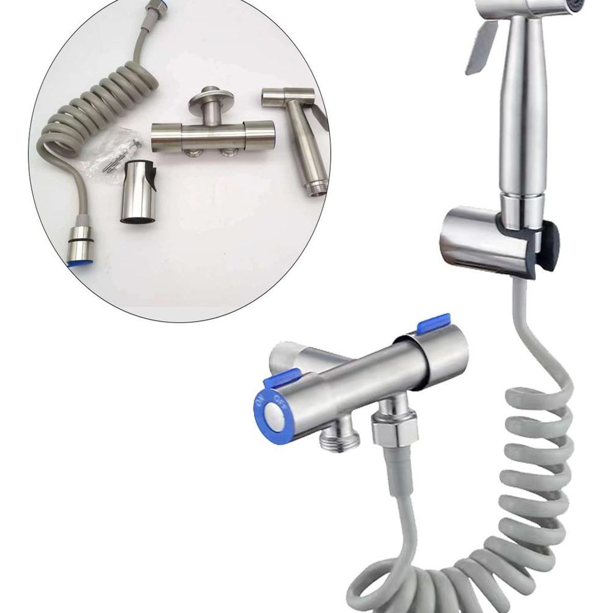 GENERICO - Ducha Bidet de Acero Inoxidable para Inodoro con Manguera