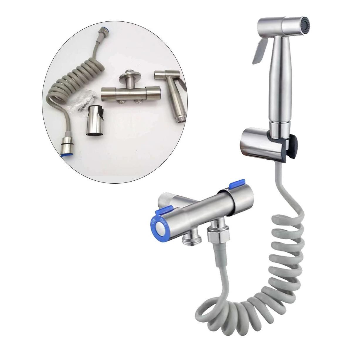 GENERICO - Ducha Bidet de Acero Inoxidable para Inodoro con Manguera