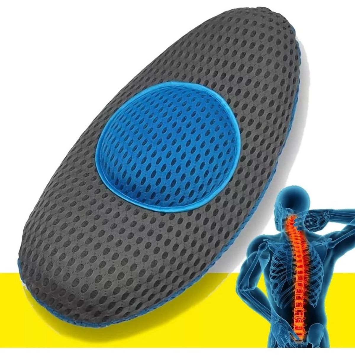 GENERICO - Almohada Ergonómica para Apoyo Lumbar y Espalda