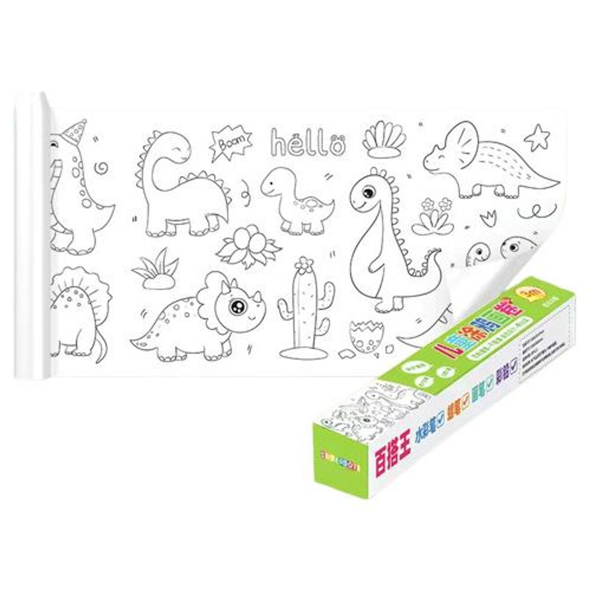 GENERICO - Rollo de Papel para Colorear y Dibujo Infantil de 30x300cm