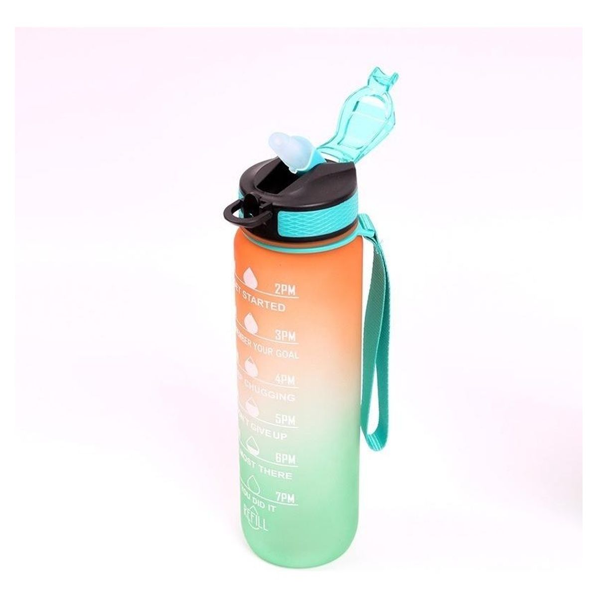 GENERICO - Botella de Agua Motivacional de 1 Litro con Escala.