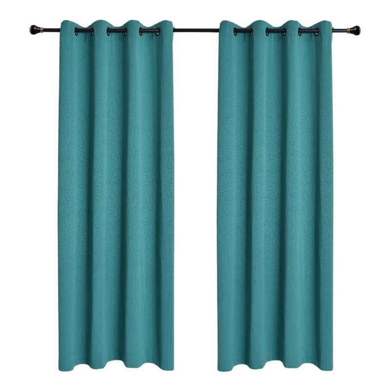 GENERICO - Set de Cortinas de Tela 2 Paños y 2 Paños de Velo 140x220 cm