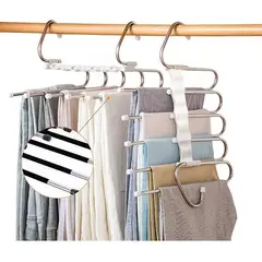 GENERICO - Colgador de Ropa de Acero Inoxidable 5 en 1