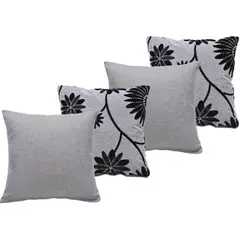 GENERICO - Set de 4 Cojines con Diseño de Girasol y Liso 43x43 cm