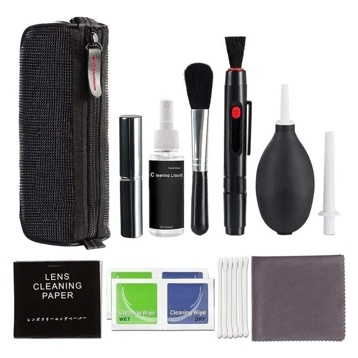 GENERICO - Kit de Limpieza Profesional para Cámaras Réflex Digitales - 10 Piezas