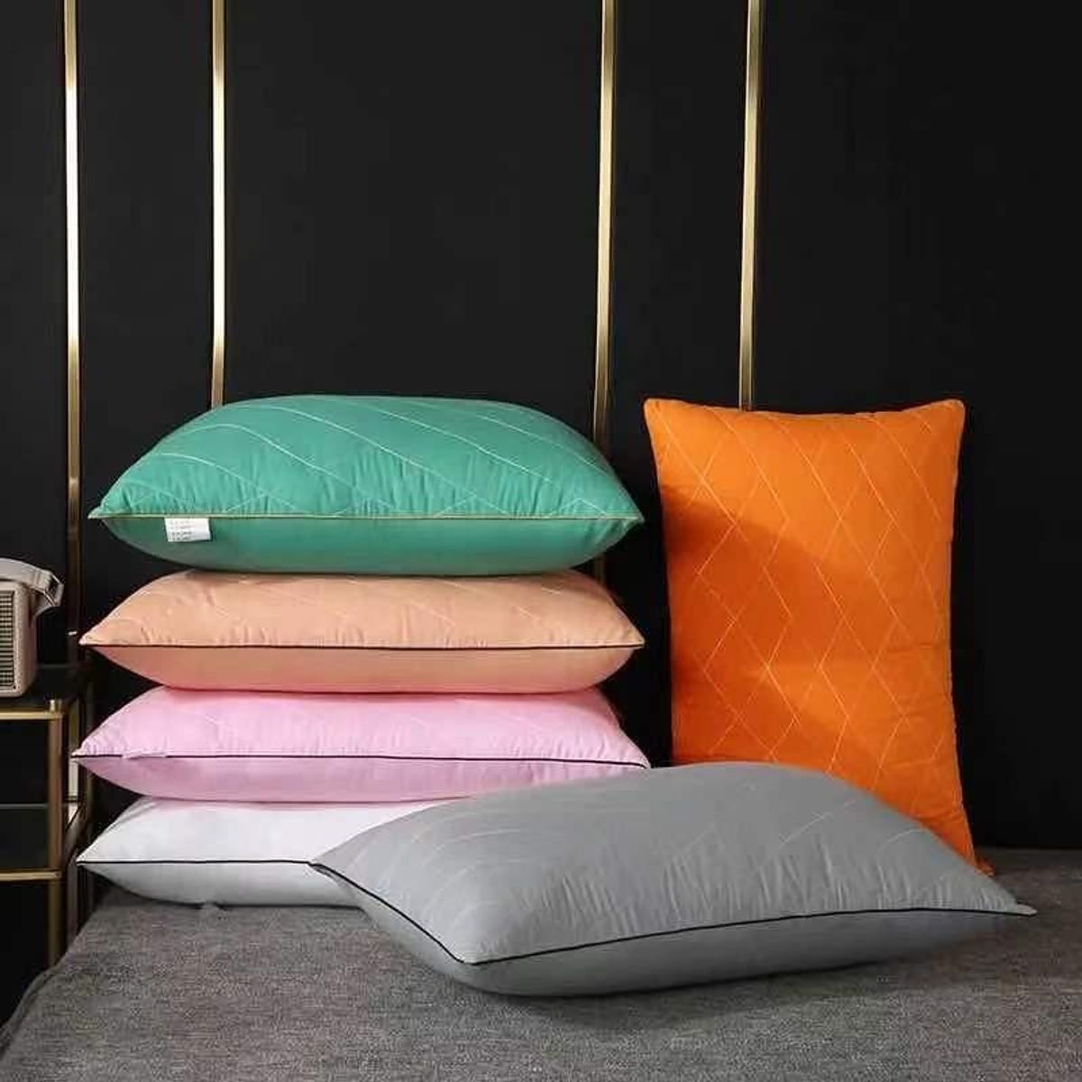 GENERICO - Pack de 2 Almohadas de Microfibra en Varios Colores