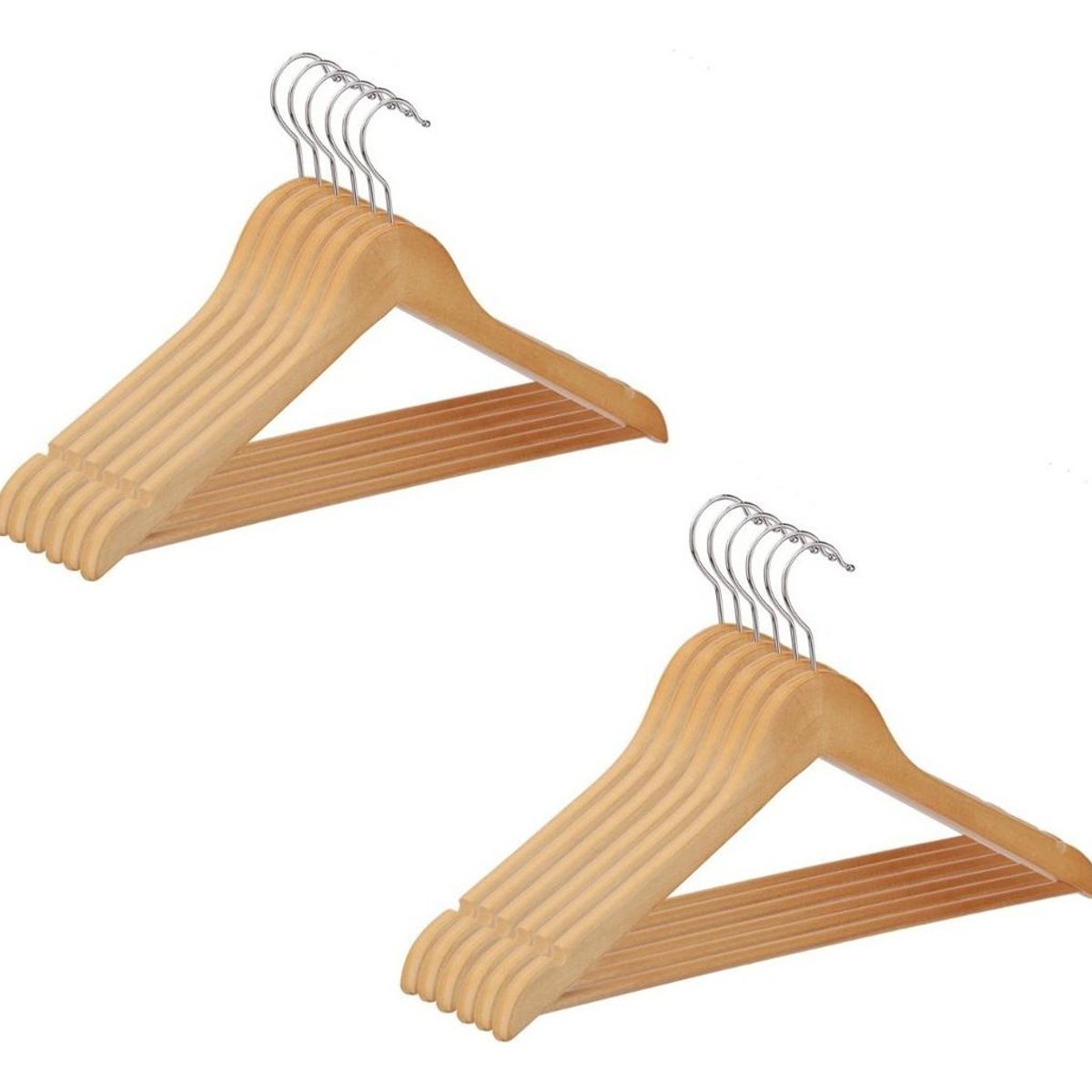 GENERICO - Colgadores de Madera para Ropa Begônia - Pack de 50 Unidades