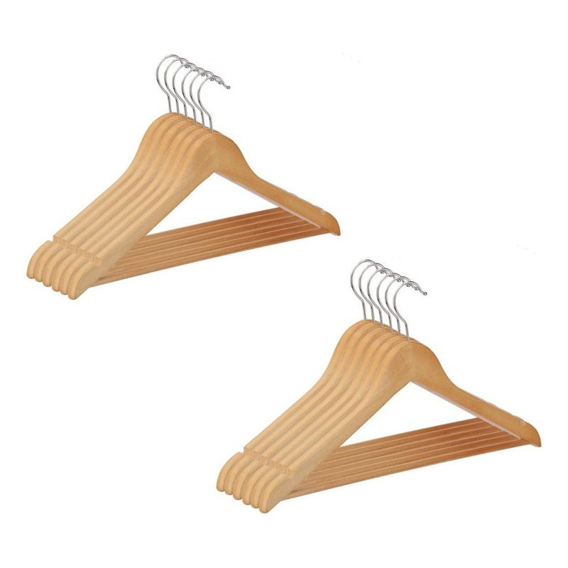 GENERICO - Colgadores de Madera para Ropa Begônia - Pack de 50 Unidades