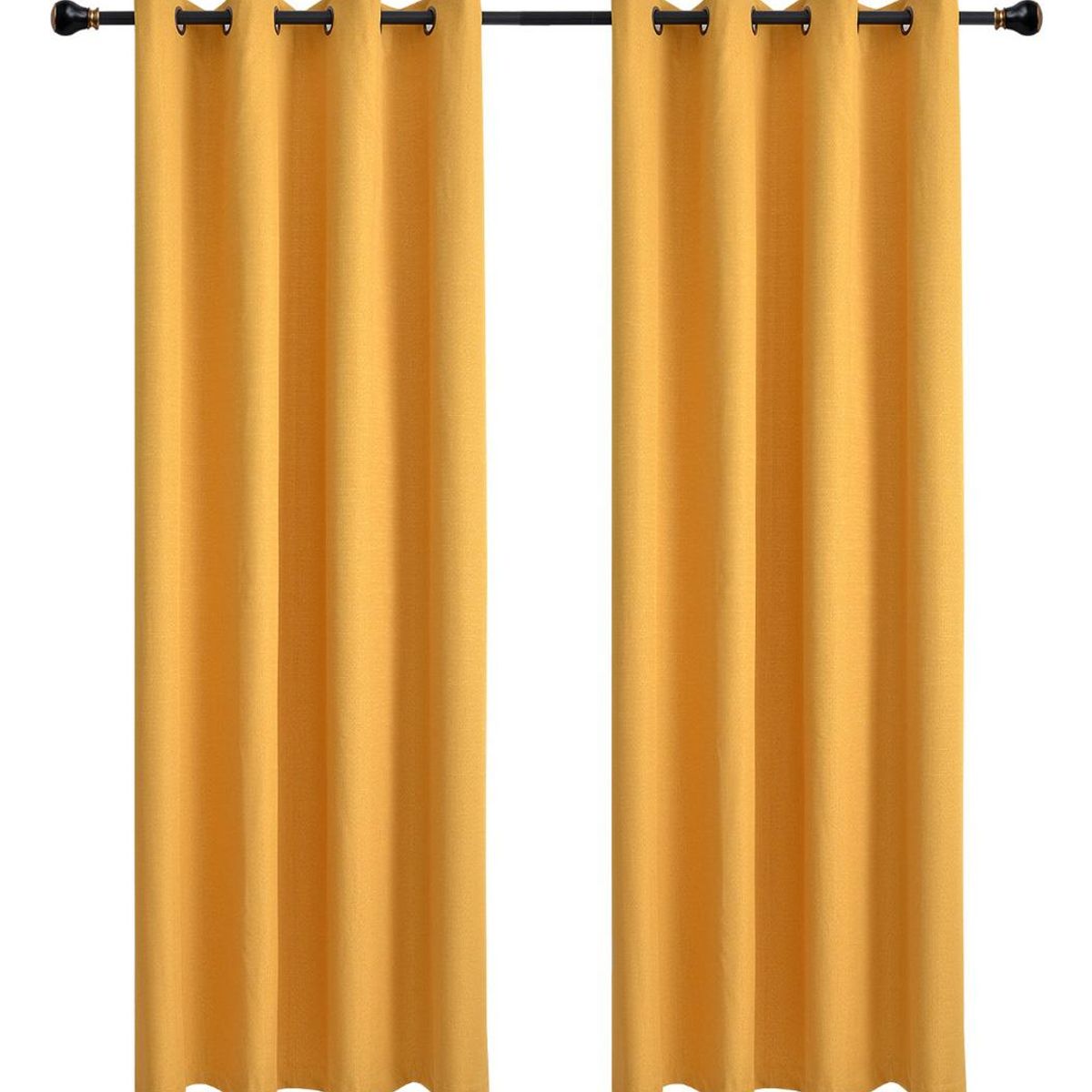 GENERICO - Cortinas de Lino Blackout Engomadas 140x220 cm Paquete 2 Piezas