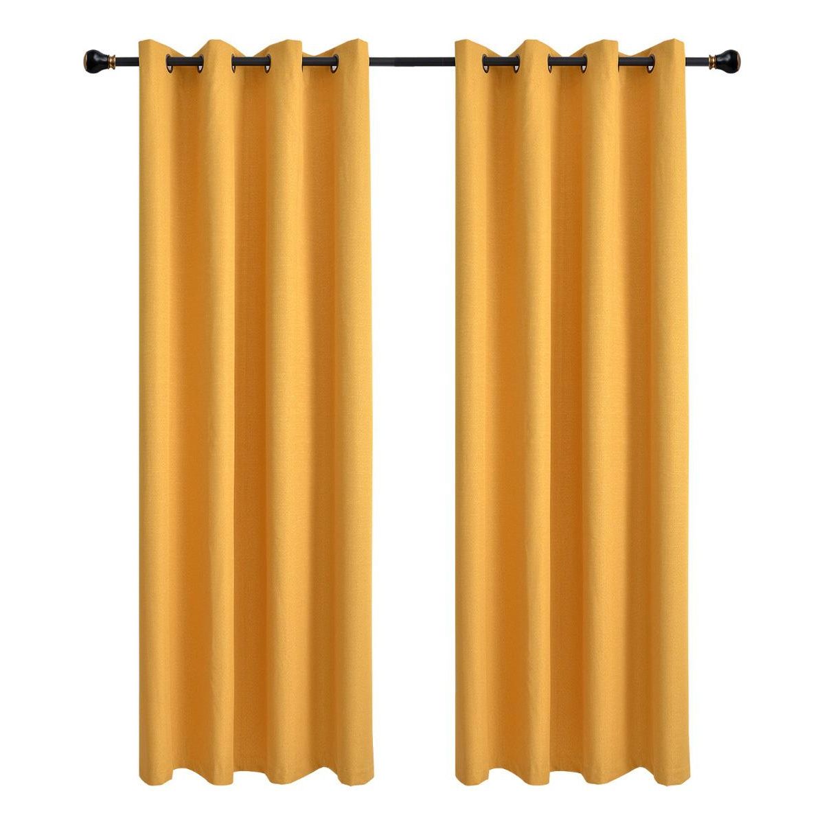GENERICO - Cortinas de Lino Blackout Engomadas 140x220 cm Paquete 2 Piezas
